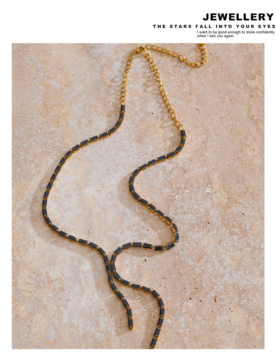 Thumbnail: Delicate Shiny Multicolored Cubic Zirconia Chain Chest Necklace High Quali