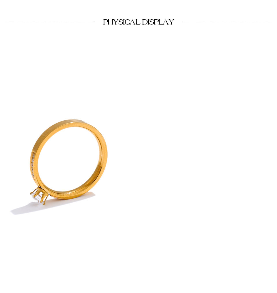 Thumbnail: Fashion Stainless Steel Bling Cubic Zirconia CNC Wedding Style Chic