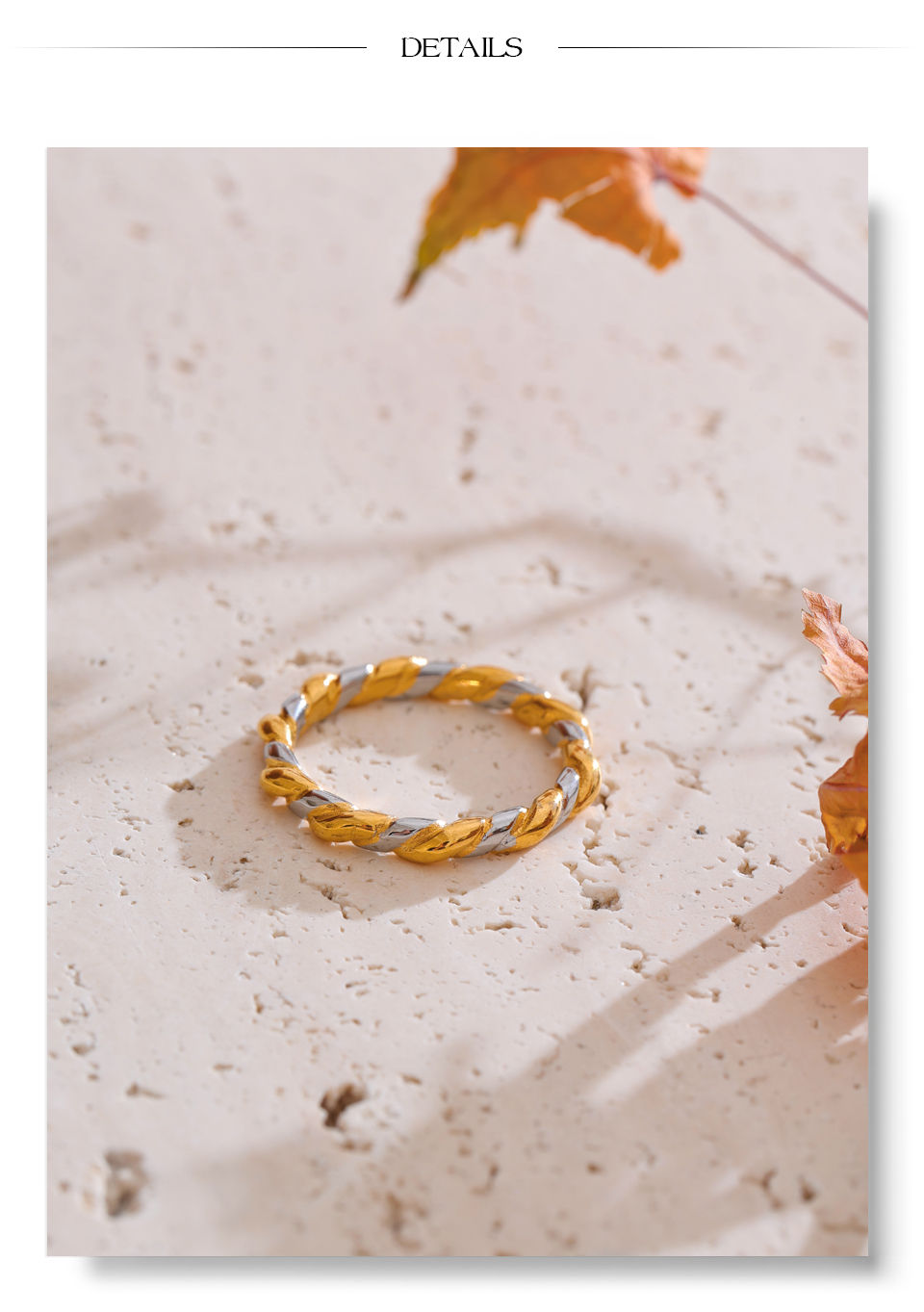 Thumbnail: Minimalist Stainless Steel Metal Mix Finger Ring Fashion Chic