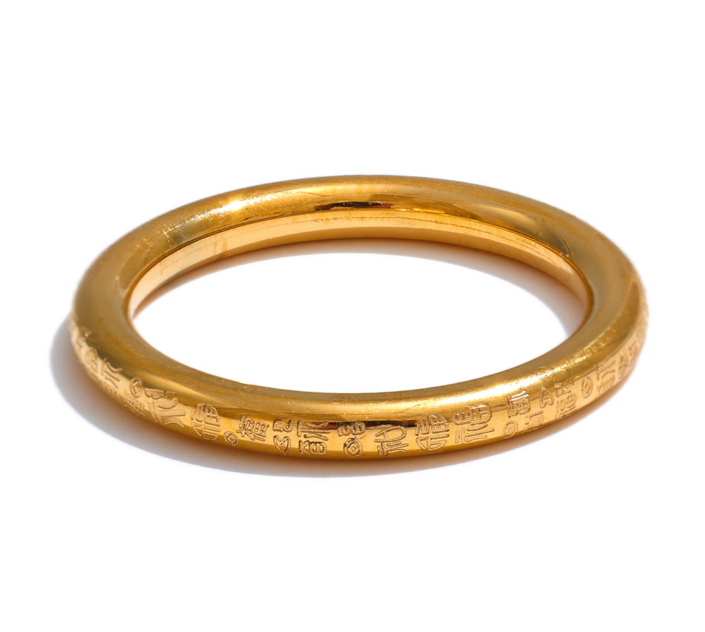 Stainless Steel Chinese Word "FU" Good Fortune Lucky Blessing Wish Fashion