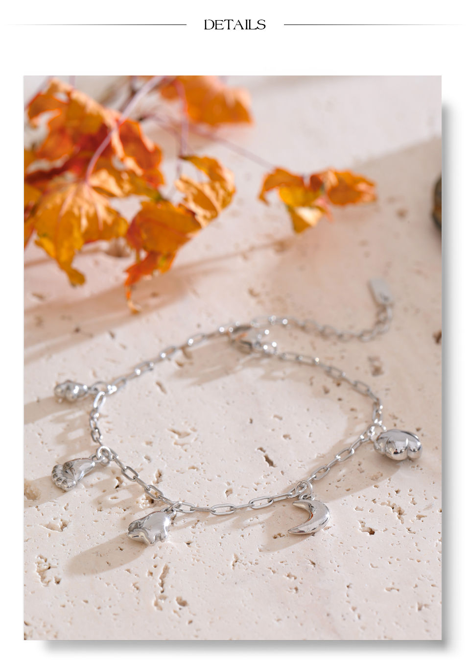 Thumbnail: Stainless Steel Flower Moon Star Charms Drop Bracelet Bangle 2025 Waterpro