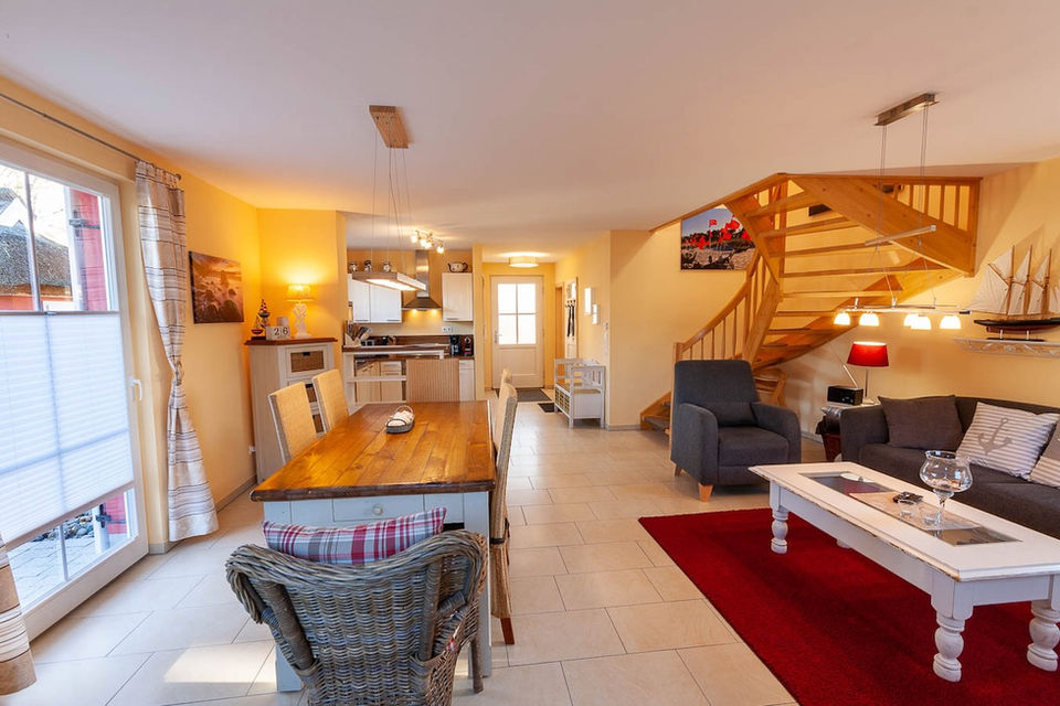 Ferienhaus Windsbraut Glowe auf Rügen - Wohn- Essbereich