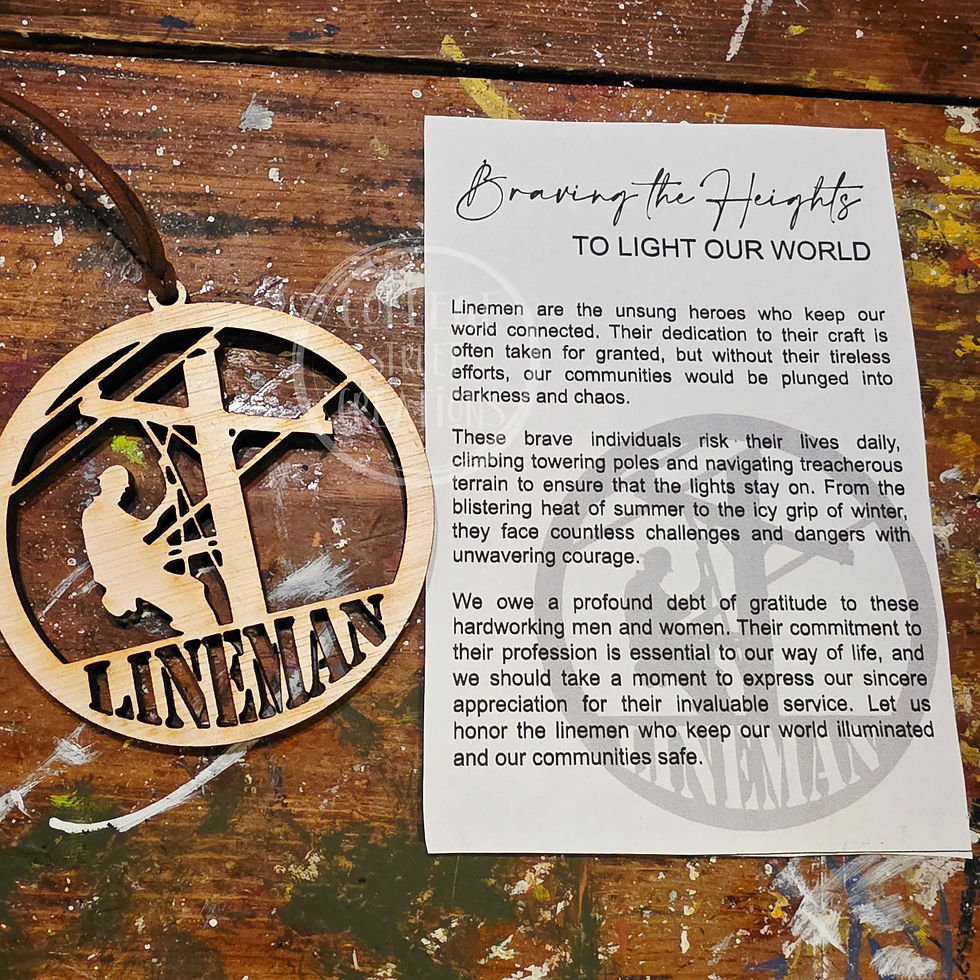 Lineman ornament + Story card