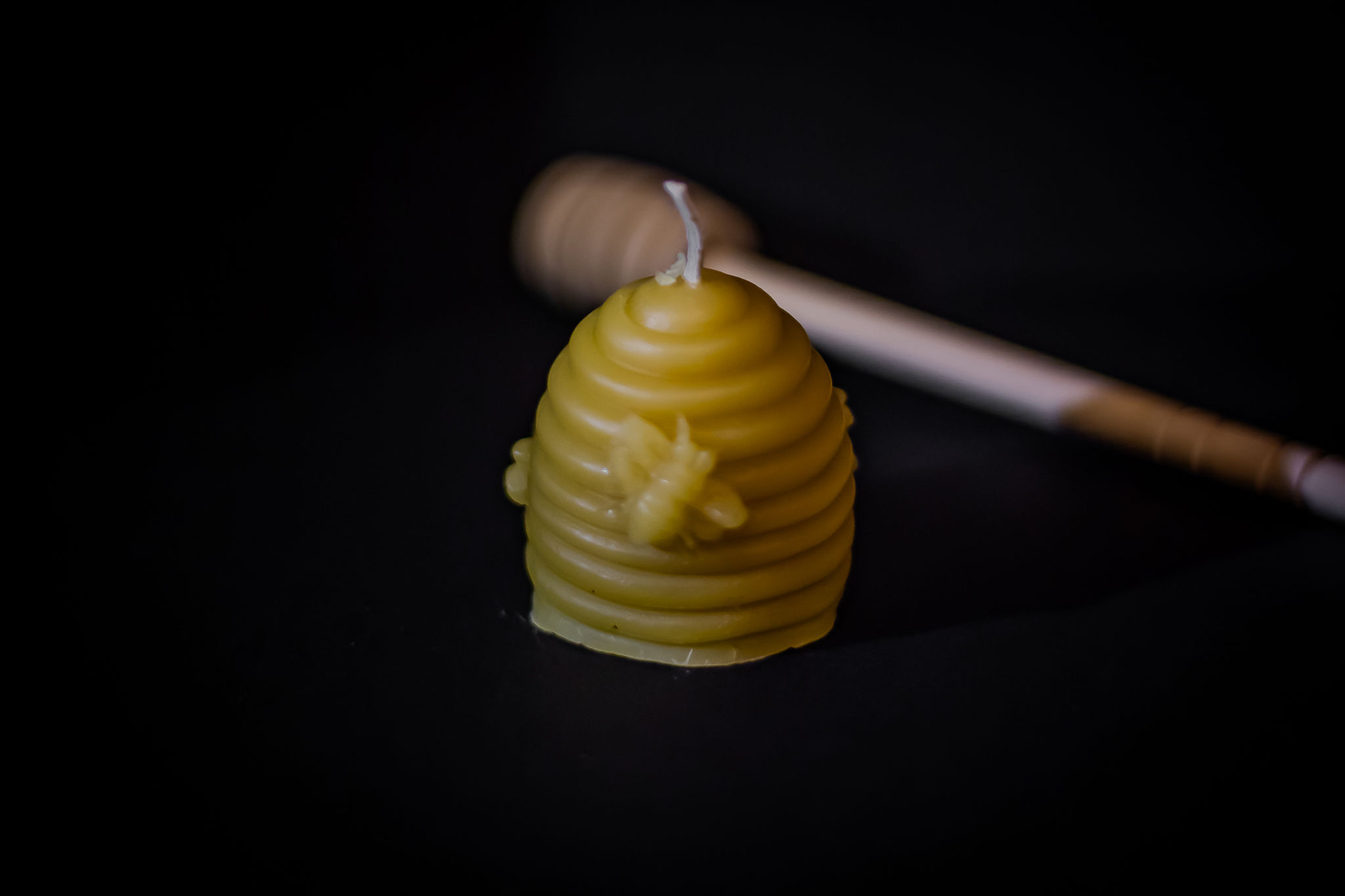 Skep Beehive Beeswax Candle - 100% Pure Beeswax