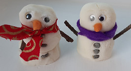 Playdough snowmen