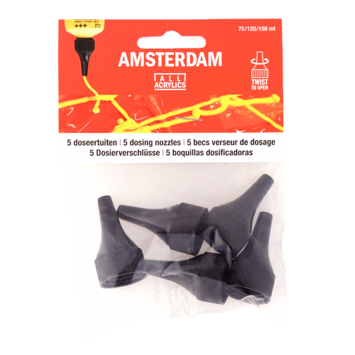 Acrylic Paint Dosing Nozzles 5 pieces Art Store Malta