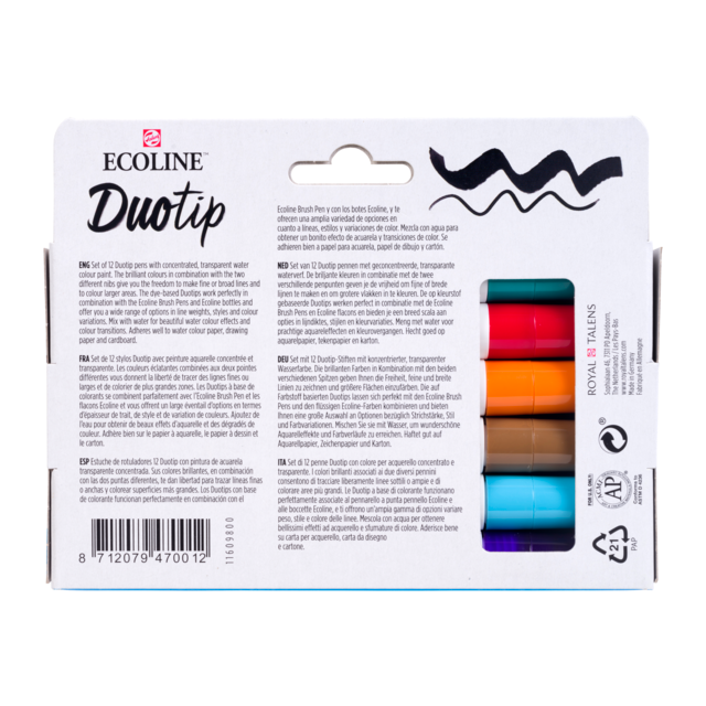 Thumbnail: Duotip Marker Set Basic | 12 colours