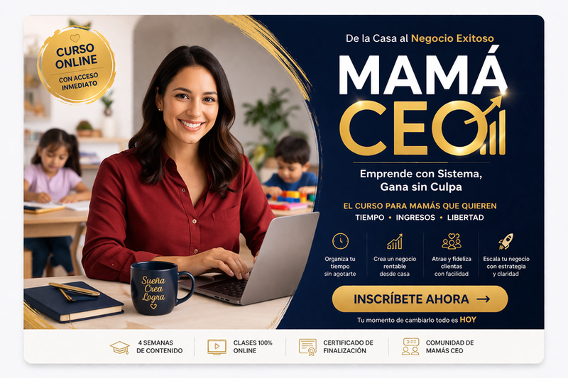 negocio desde casa para mamás curso para mamás emprendedoras cómo emprender siendo mamá