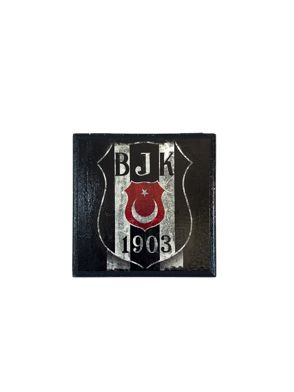 Beşiktaş Logo Ahşap Kutu
