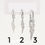 Thumbnail: Silver Huggie Lightening Bolt Crystal Earrings | Silver Plated
