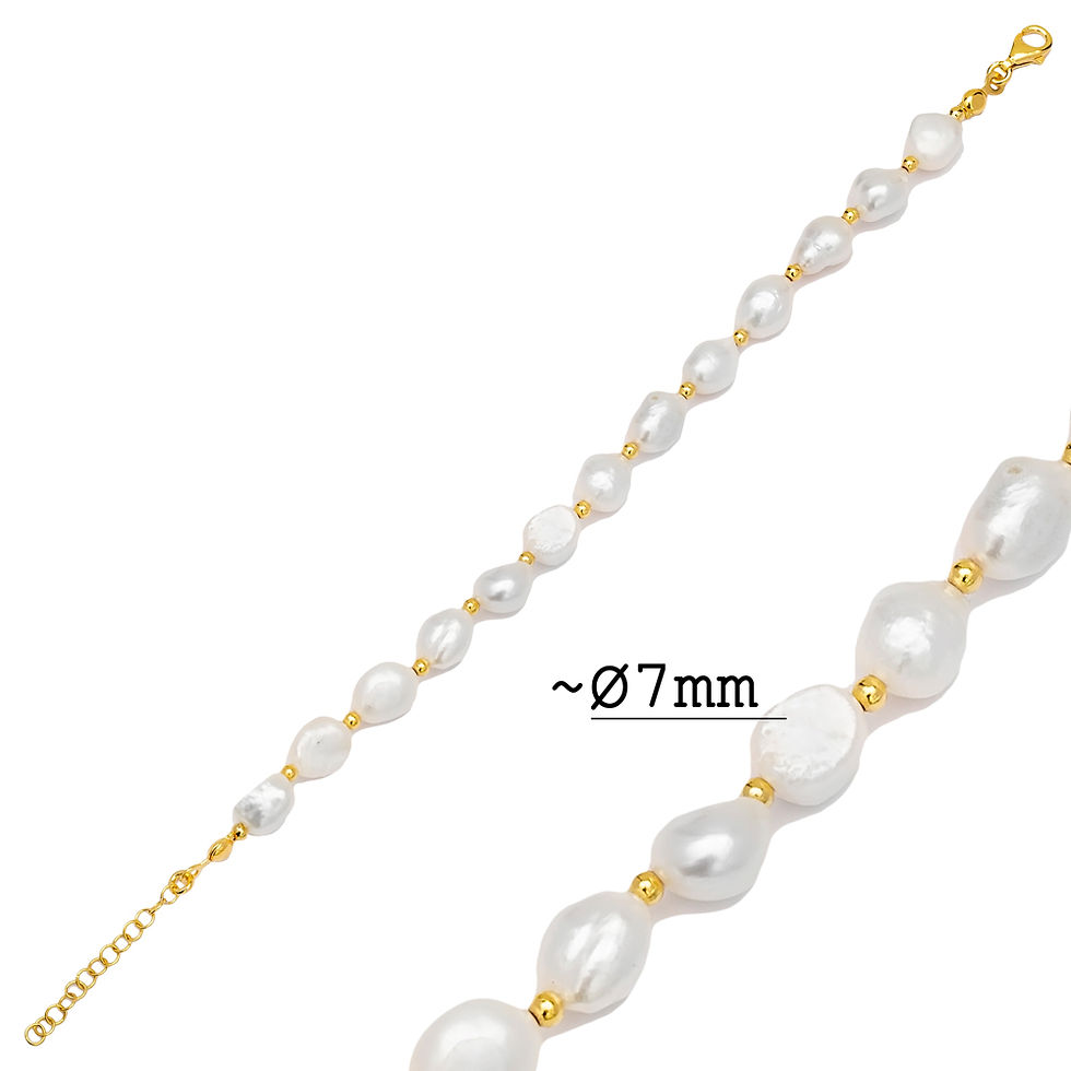 Thumbnail: silver pearl bracelet