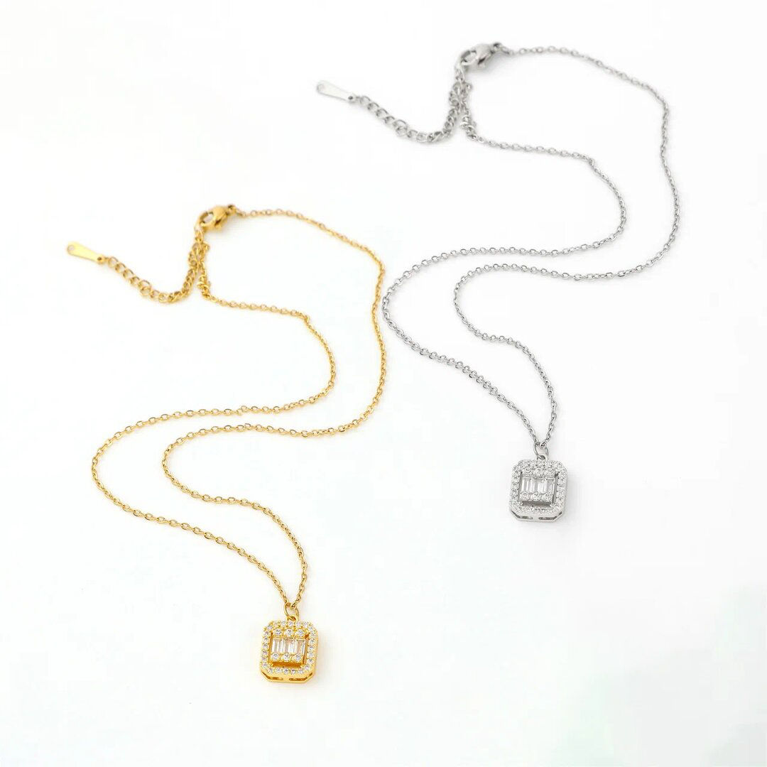 Willow Crystal Necklace | Stainless Steel