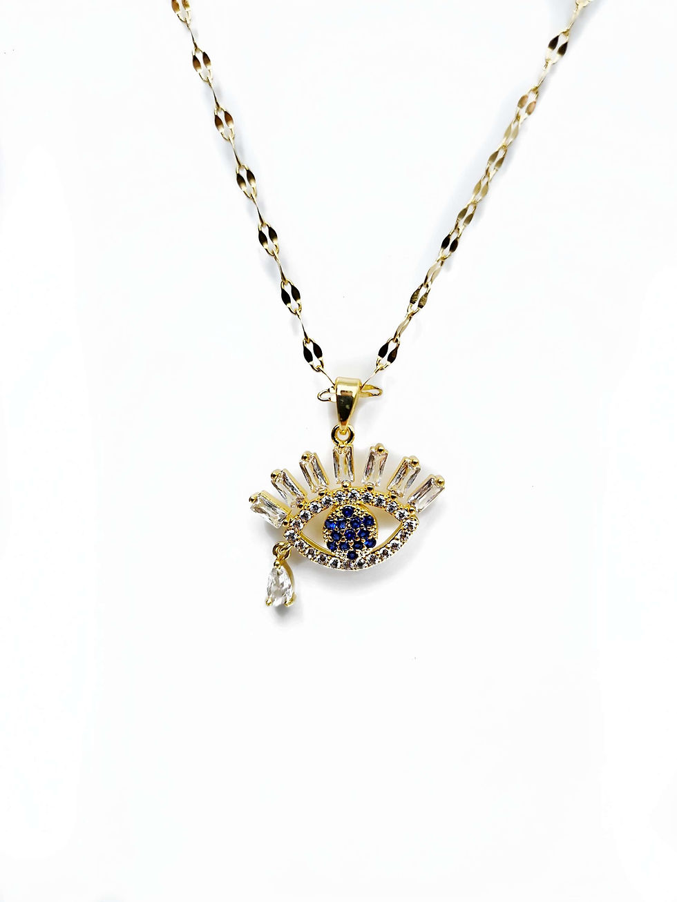 Thumbnail: Aysu Crystal Evil Eye Necklace | Stainless Steel