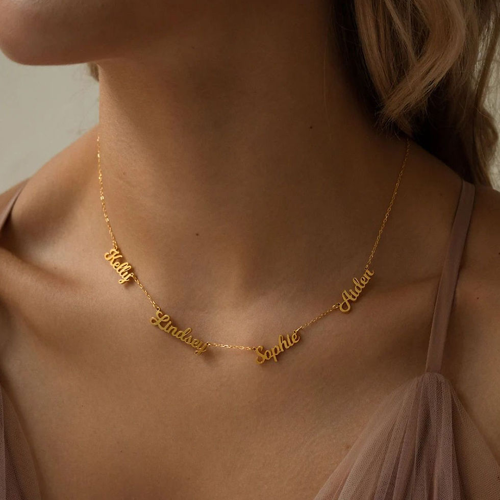 Thumbnail: Multiple Name Necklace | Stainless Steel
