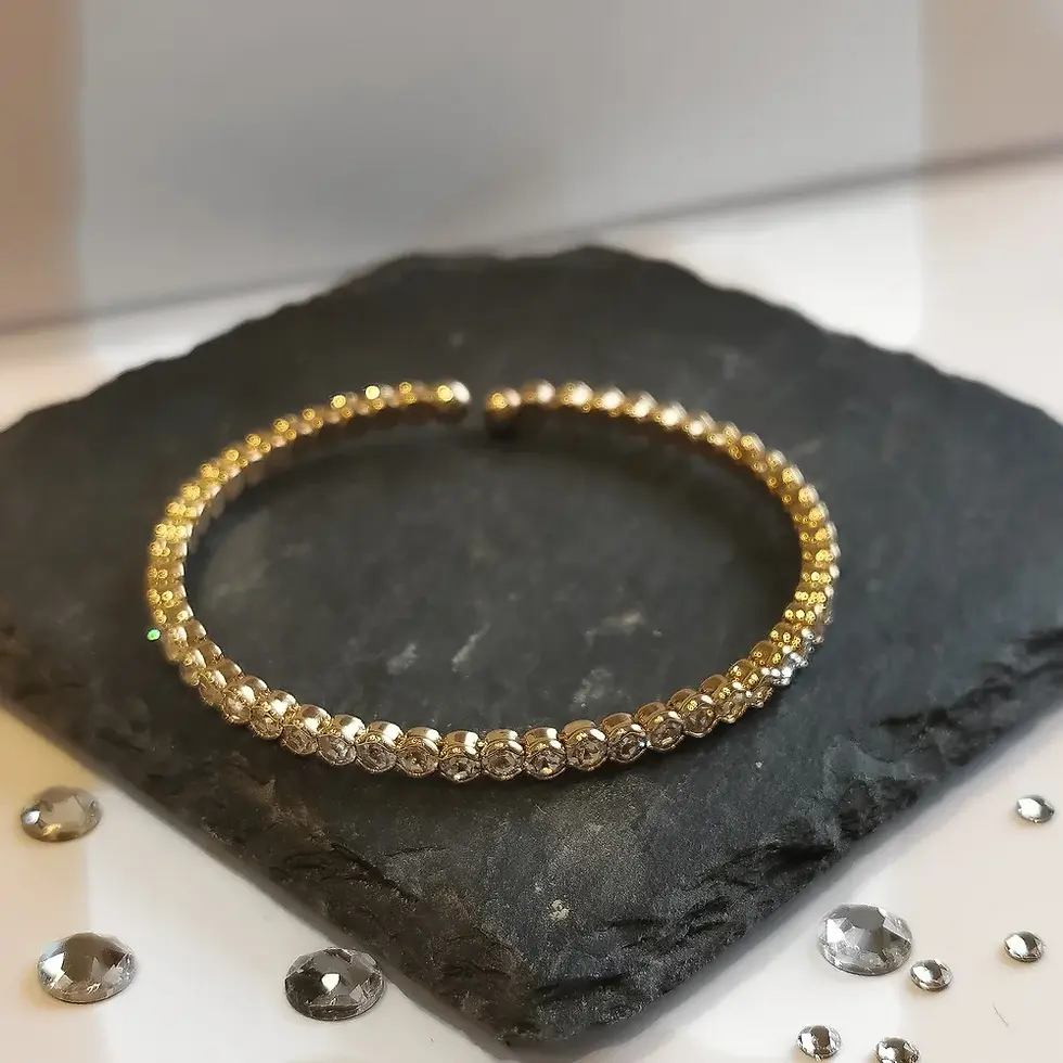 Thumbnail: Grace Expandable Crystal Bracelet | Gold Plated
