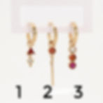 Gold Huggie Pink and Orange Crystal Earrings | Gold Plated