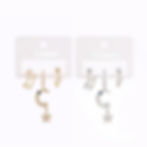 Gold or Silver Huggie Moon & Star Crystal Earrings