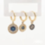 Gold Evil Eye Crystal Earrings | Gold Plated