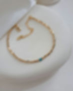 Emmie Gold & Turquoise Beaded Bracelet |