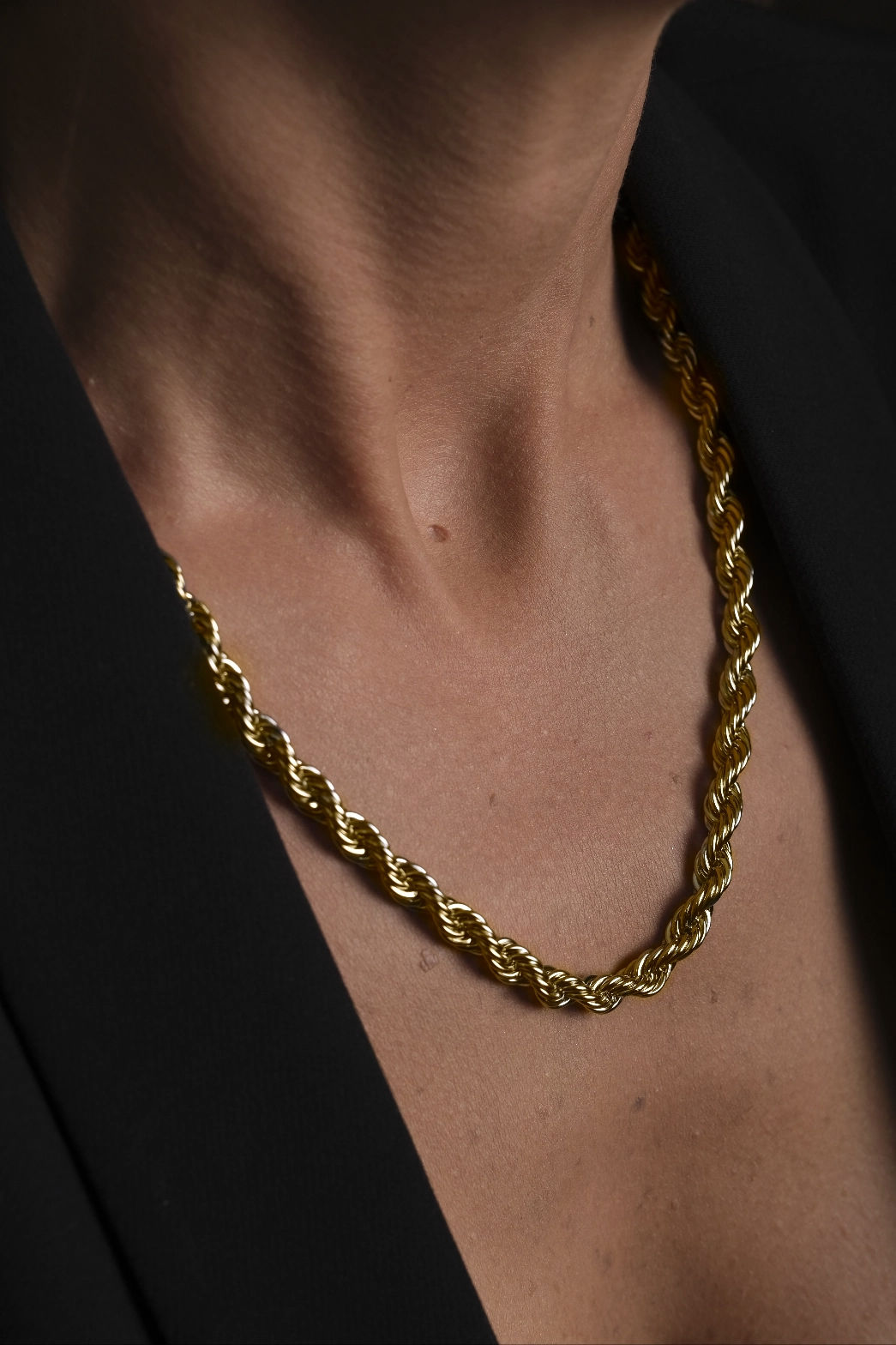 Alora Gold Rope Chain Necklace | Stainless Steel