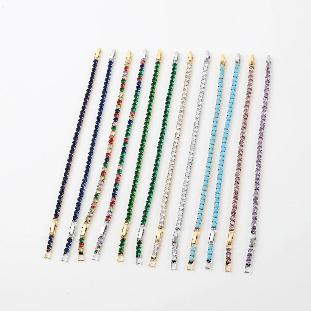 Zeena Crystal Bracelet 4mm | Zircon