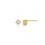 Thumbnail: Gold Crystal Stud Earrings | 925 Sterling Silver 16K Gold Plated