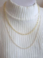 Pera Gold Delicate Pearl Gold Double Chain