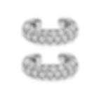Gold or Silver Crystal Ear Cuff Pair | Stainless Steel