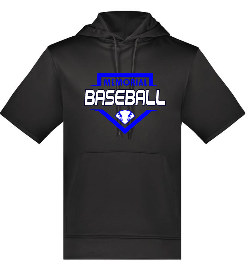 Thumbnail: Memorial Baseball Wicking Short Sleeve Hoodie