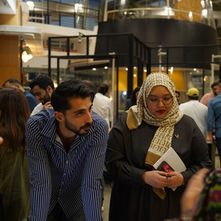 Shiraz Karar and Ahmed Bin Khaled, co-founders of Exce, at a FRWRDx in-person event in Dubai