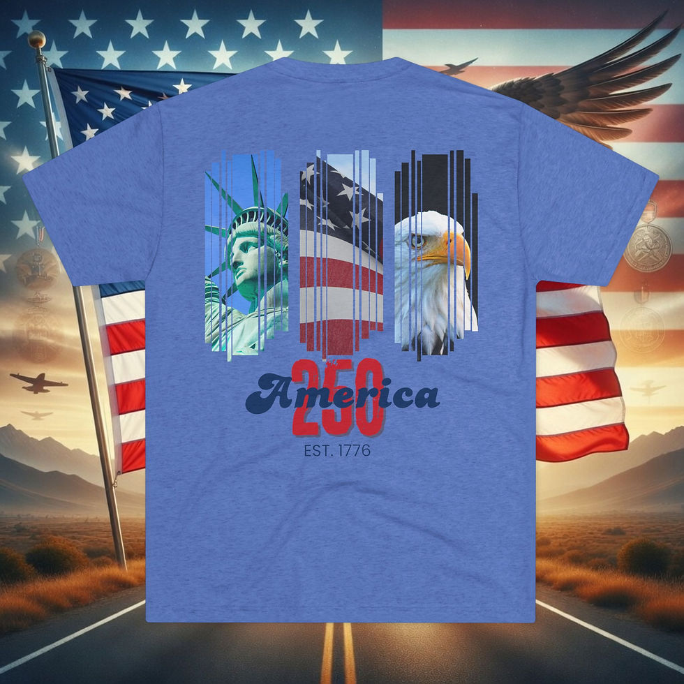Thumbnail: Veteran Reinforcements Foundation America 250 Tee — Liberty, Flag, & Eagle
