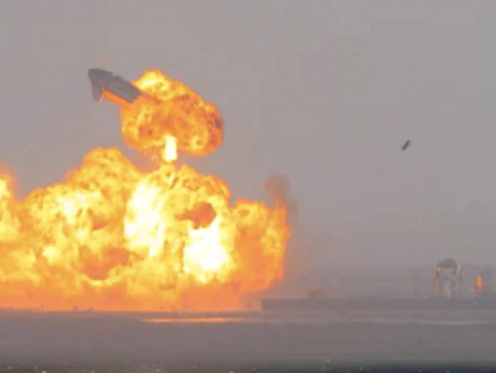 Elon Musk's SpaceX Starship Lands, Then Explodes