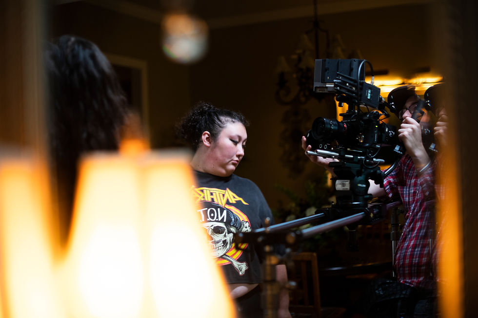 On the set of "Ghost of You""