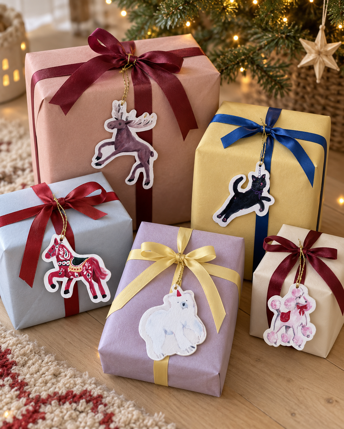 Christmas Gift Tags "Merry Little Mess" — Set of 5
