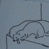 weasel carrying bag pen traditional animation gif