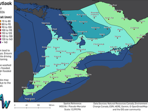 Mild, Rainy and Windy Saturday