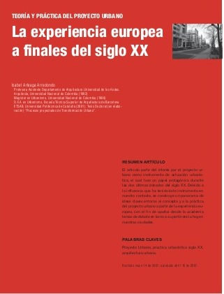 La experiencia europea a