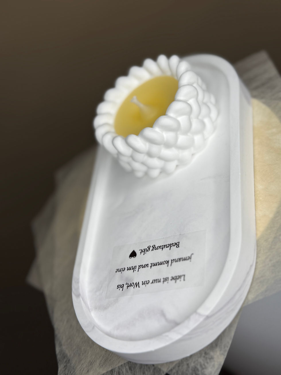 Thumbnail: Deko-Set mit Teelichthalter & Botschaft