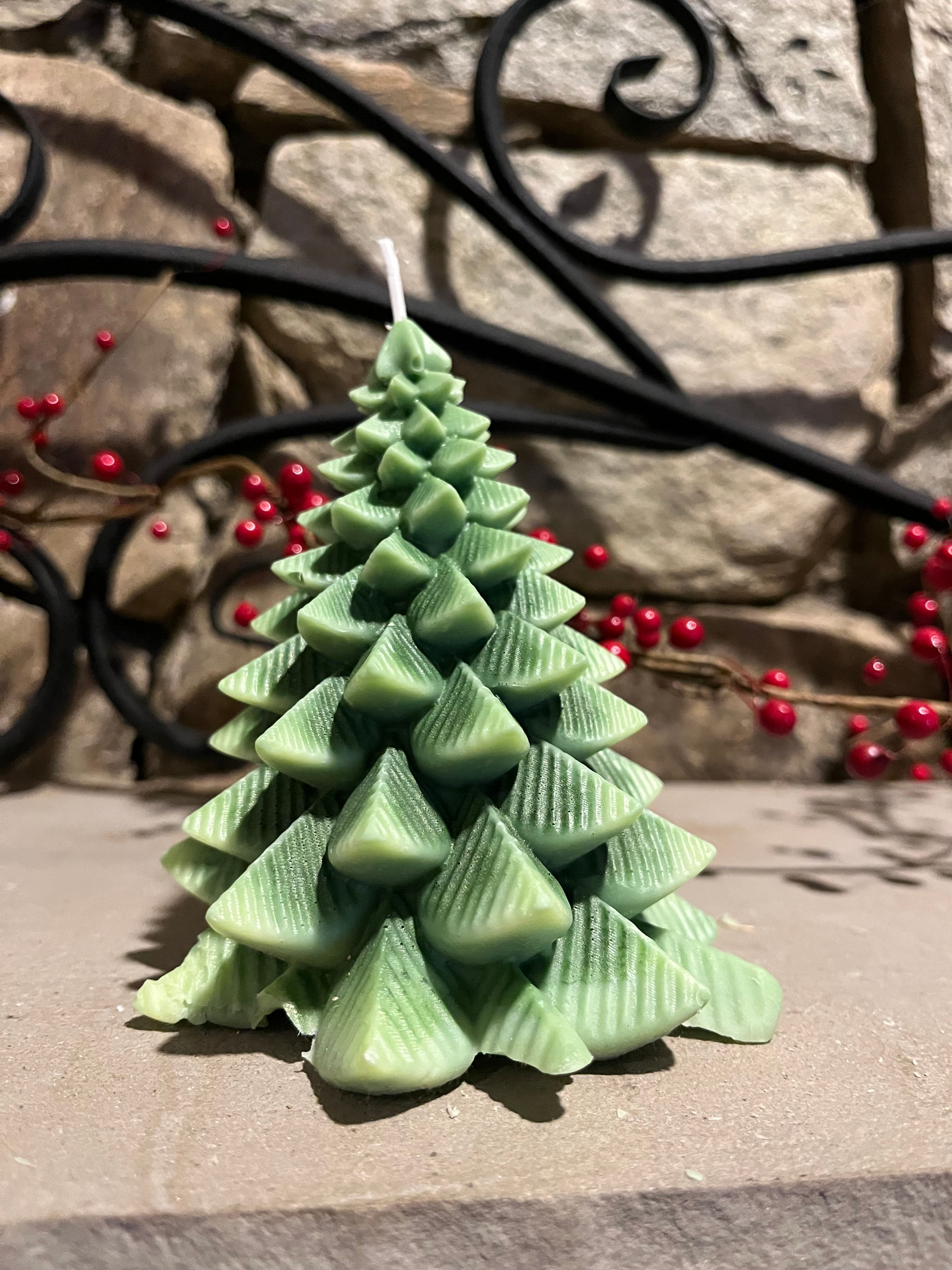 Large Christmas Tree Candle