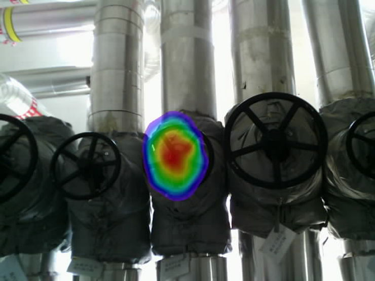 gas leakage detection captured by an acoustic camera