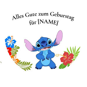 Stitch-Geburtstag – mit Name