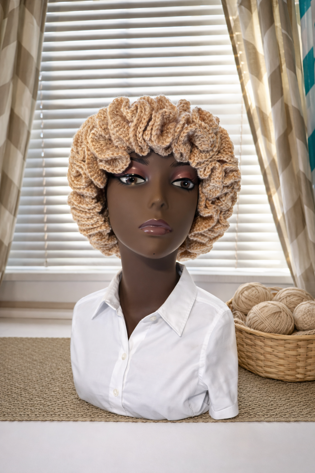 Honey Oat Ruffle Hat