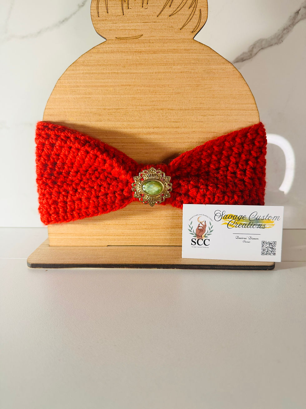 Scarlet Jewel Crochet Earwarmer