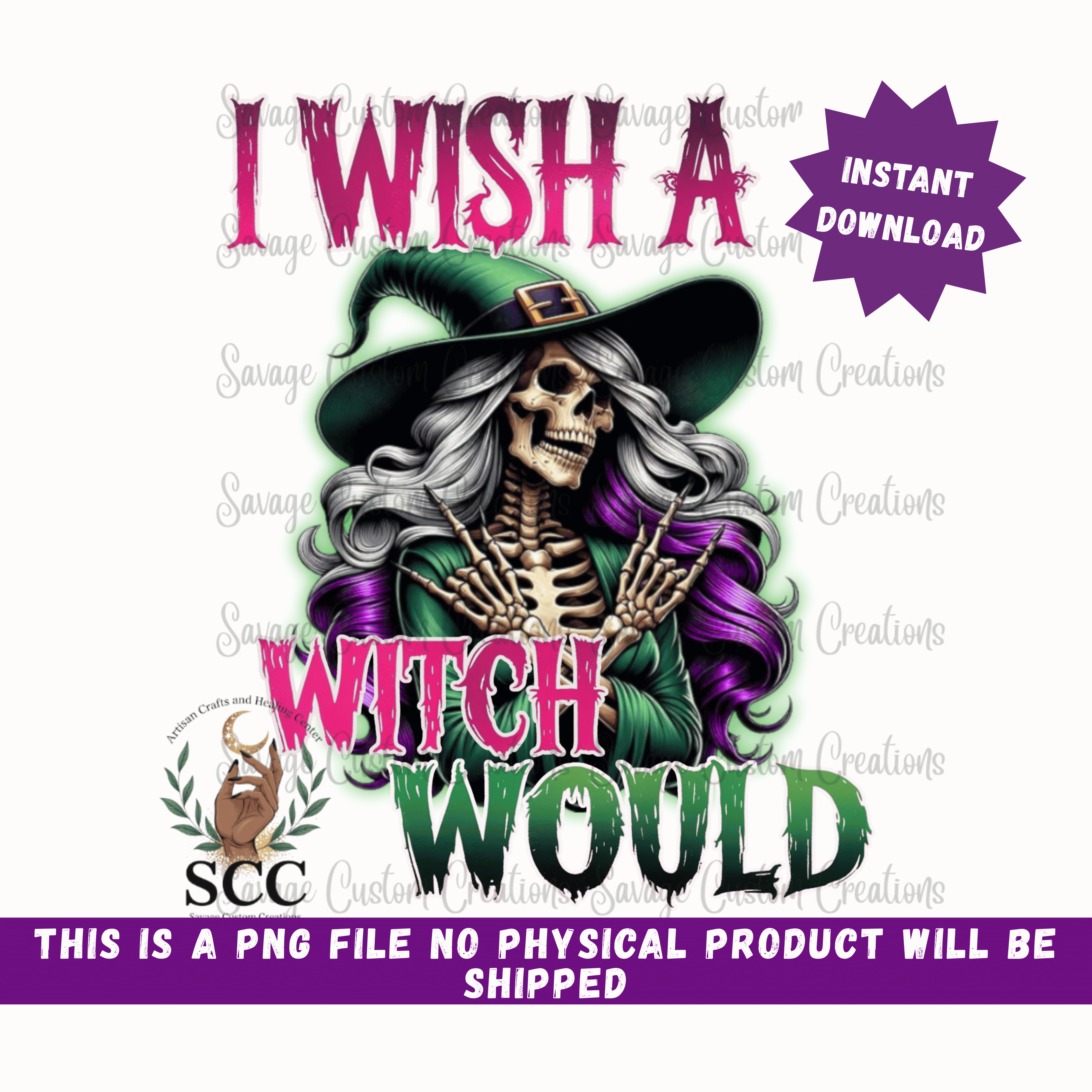 Sarcastic Skeleton Witch PNG