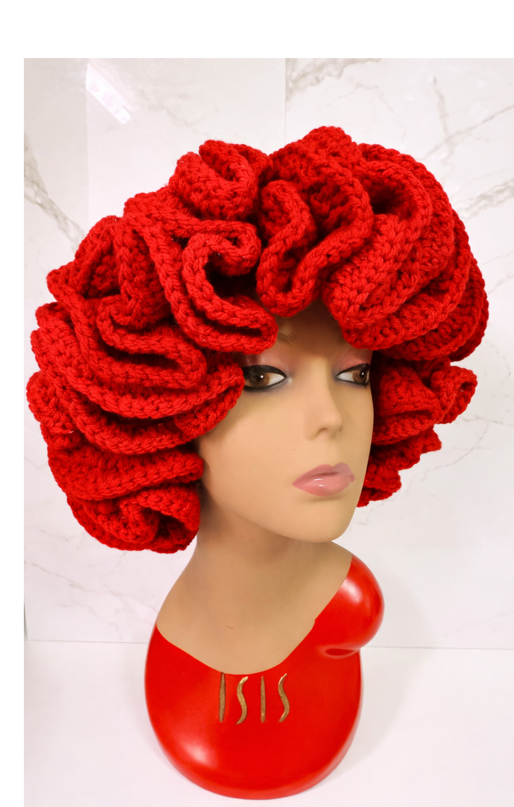 Crochet Ruffle Beanie