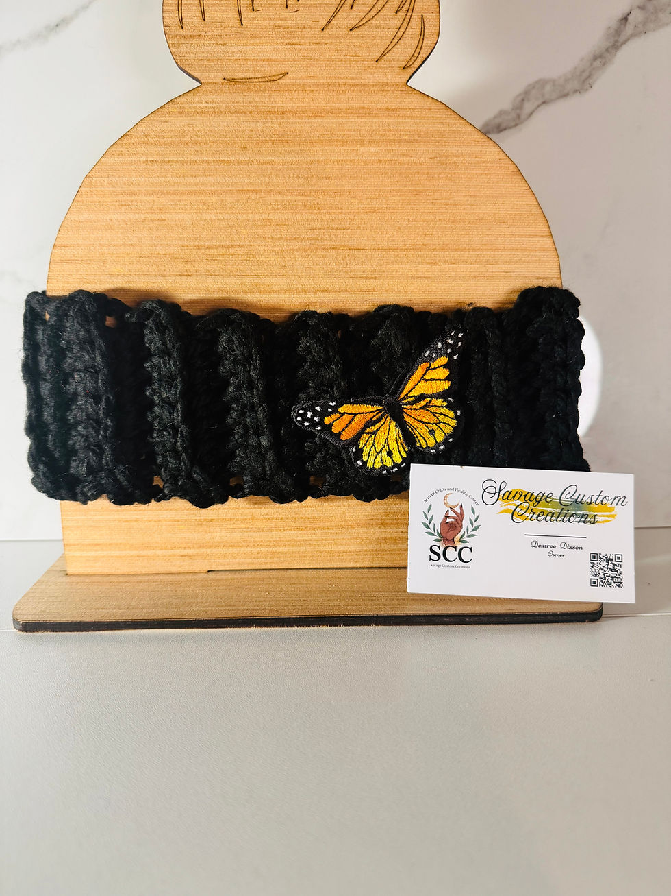 Monarch Magic Crochet Earwarmer