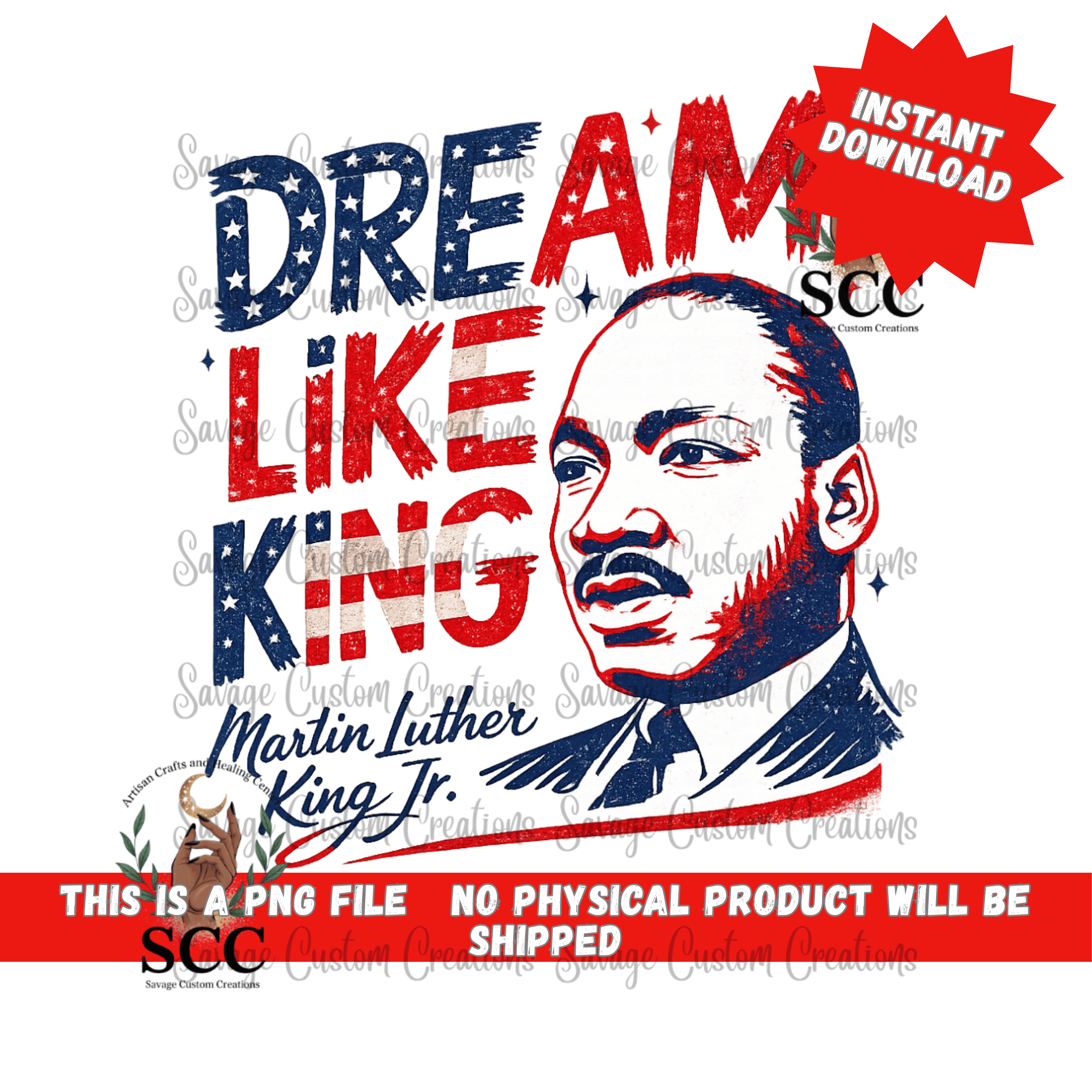 Dream Like King – MLK Inspirational Graphic PNG | Black History Design