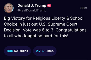 Big Victory for Religious Liberty and School Choice