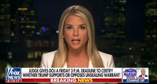 Pam Bondi- the warrant was signed on Friday but not executed till Monday