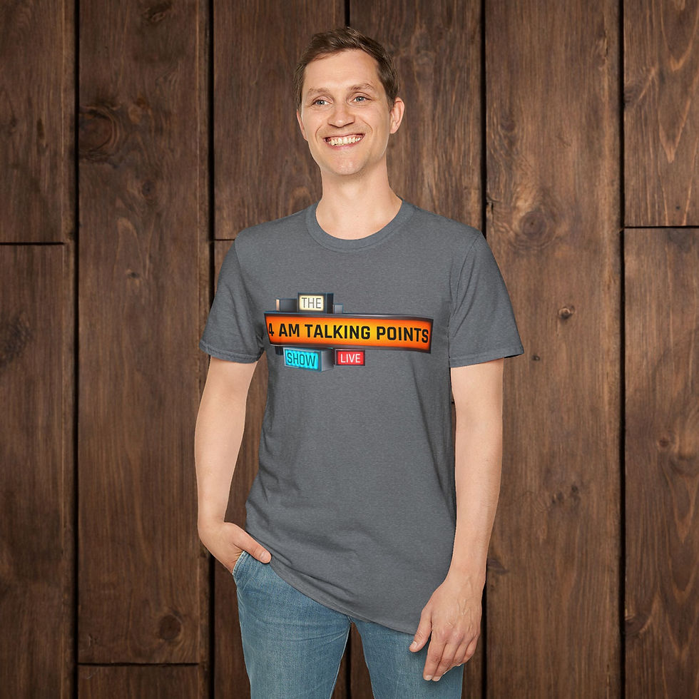 Миниатюра: 4 AM Talking Points Retro Podcast Logo T-Shirt